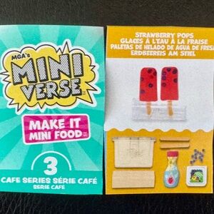 Strawberry pops popsicles blueberries Café series 3 Miniverse make it mini food